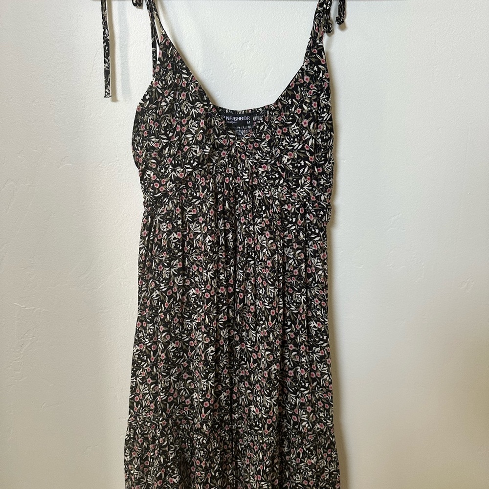 Floral Black and Pink Women's Dress Shoulder Ties